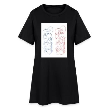 Paris. France. Europe. Monde. - Robe T-shirt Femme - noir - Devant