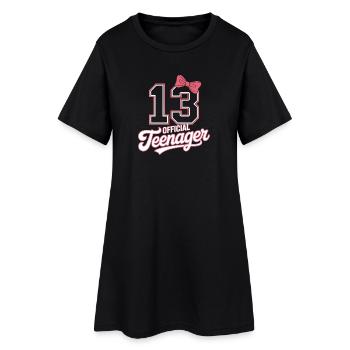 Cadeau d'anniversaire pour adolescent de 13 ans - Robe T-shirt Femme - noir - Devant