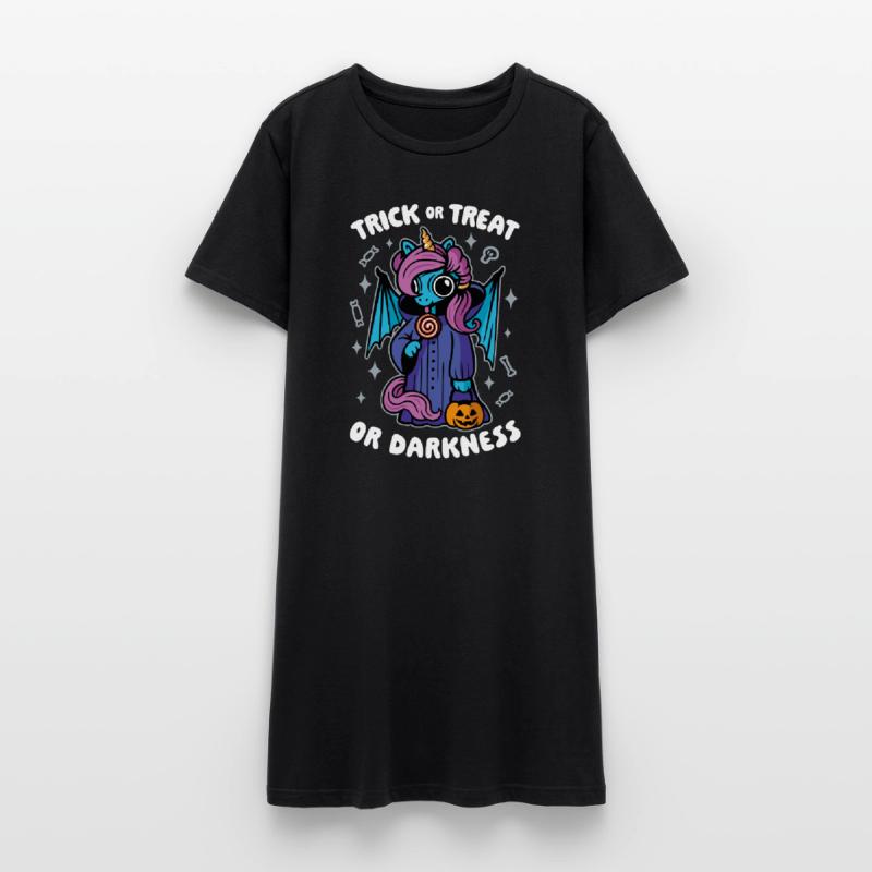 Dunkles süßes Einhorn - Süßes oder Saures oder Dunkelheit Frauen T-Shirt-Kleid