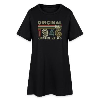 Original 1946 Vintage Birthday Retro - Women’s T-Shirt Dress - black - Front