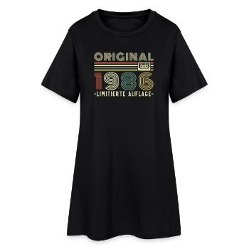 Original 1986 Vintage Vintage Birthday Retro - Women’s T-Shirt Dress - black - Front