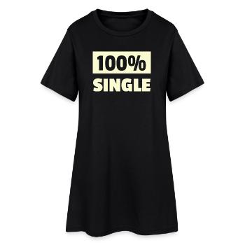 Design géométrique minimaliste à une seule ligne - Robe T-shirt Femme - noir - Devant