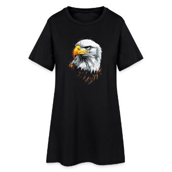 Aigle Pygargue à tête blanche Aigle royal Pygargue à queue blanche - Robe T-shirt Femme - noir - Devant