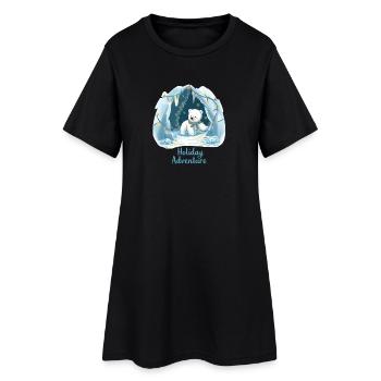 Doux Noël Ours polaire – Holiday Adventure - Robe T-shirt Femme - noir - Devant