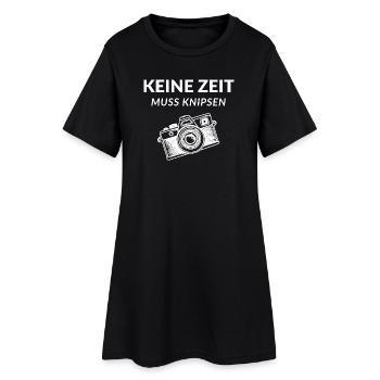 Il n’y a pas de temps à prendre des photos avec l’appareil photo - Robe T-shirt Femme - noir - Devant
