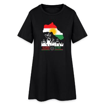 Drapeaux kurdes avec Kurdistan Kurde - Robe T-shirt Femme - noir - Devant