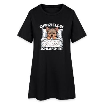 Chemise de nuit officielle du Yorkshire Terrier - Robe T-shirt Femme - noir - Devant
