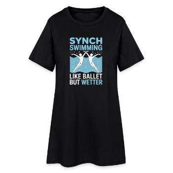 Natation synchronisée Natation artistique Sports nautiques - Robe T-shirt Femme - noir - Devant