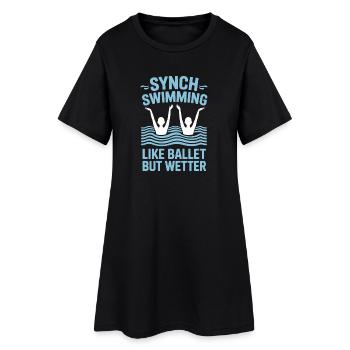 Synchronized swimming Artistic swimming Water sports - Women’s T-Shirt Dress - black - Front