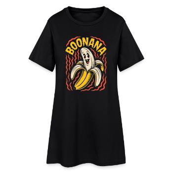 Funny Boonana Ghost Banana - Women’s T-Shirt Dress - black - Front