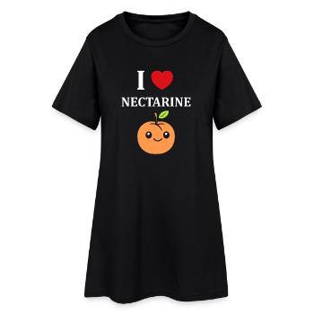 Design drôle d'Orange à Glace Nectarine - Women’s T-Shirt Dress - black - Front