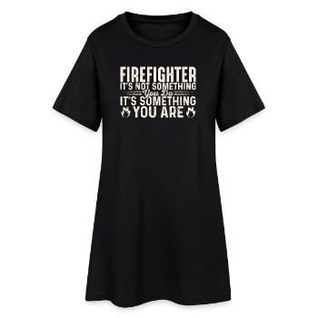 Motif de dicton des pompiers pour les pompiers - Robe T-shirt Femme - noir - Devant