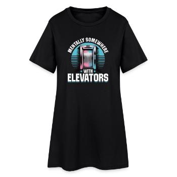 Ascenseur pour tout-petits et enfants - Robe T-shirt Femme - noir - Devant