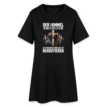 Jesus Christus Gott Bibel Christlicher Religiöses - Frauen T-Shirt-Kleid - Schwarz - Vorne