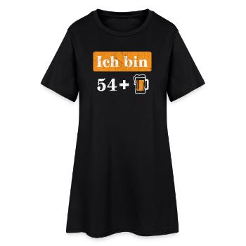 I'm 54 plus beer 55th birthday - Women’s T-Shirt Dress - black - Front