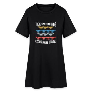 Il n'y a jamais trop de drones - Robe T-shirt Femme - noir - Devant