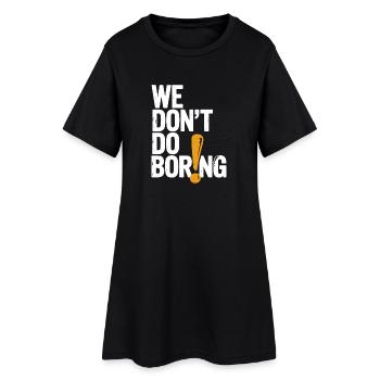 Nous ne nous ennuyons pas avec le point d’exclamation - Robe T-shirt Femme - noir - Devant