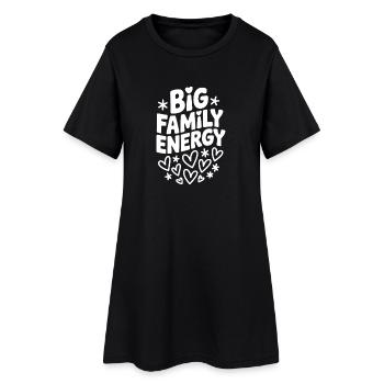 Énergie de la grande famille - Robe T-shirt Femme - noir - Devant