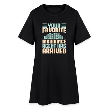 Agent d'assurance Votre favori est arrivé drôle - Robe T-shirt Femme - noir - Devant