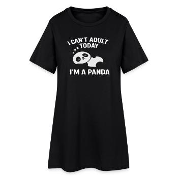 Panda - Robe T-shirt Femme - noir - Devant