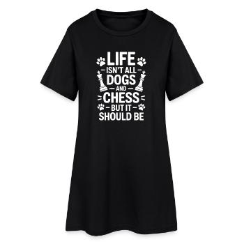 Échecs Dire Joueur D’échecs Chiens Cadeau D’échecs - Robe T-shirt Femme - noir - Devant