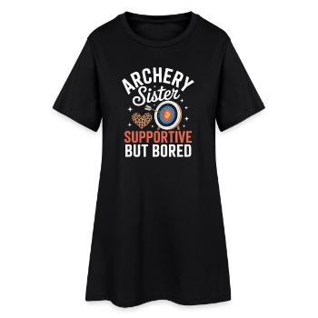 Tir à l'arc disant sœur tir à l'arc - Robe T-shirt Femme - noir - Devant