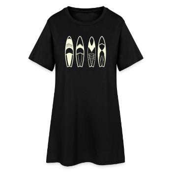 Minimalist Abstract Surfboards - Women’s T-Shirt Dress - black - Front