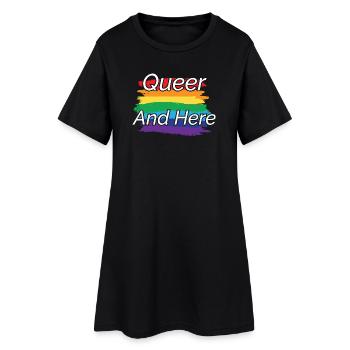 Queer Pride Rainbow Design - Women’s T-Shirt Dress - black - Front