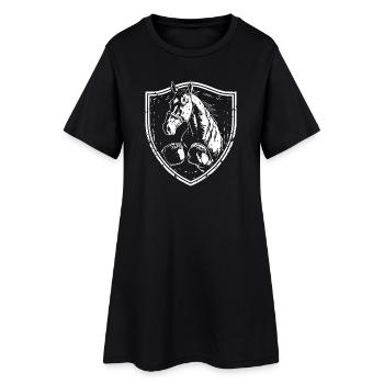 Boxeur de chevaux - Robe T-shirt Femme - noir - Devant