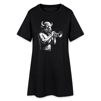 Illustration du saxophoniste musical Wildhorn - Robe T-shirt Femme - noir - Devant