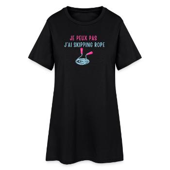 I can't I have Skipping Rope - Women’s T-Shirt Dress - black - Front