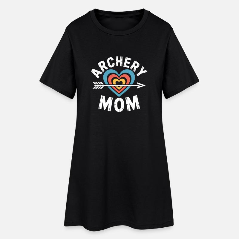 Bogenschießen Spruch Mutter Bogenschießen Geschenk - Frauen T-Shirt-Kleid - Schwarz