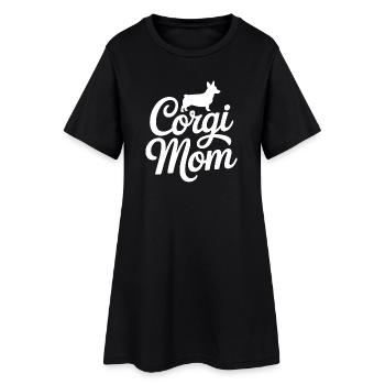Lettrage de maman corgi pour propriétaires de chiens fiers - Robe T-shirt Femme - noir - Devant