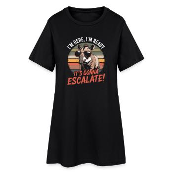 T-shirt drôle avec citation « Tapir fatigué » pour dormir - Robe T-shirt Femme - noir - Devant