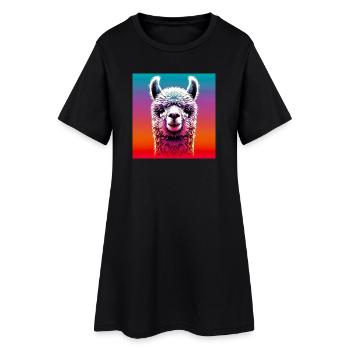 Alpaga - Robe T-shirt Femme - noir - Devant