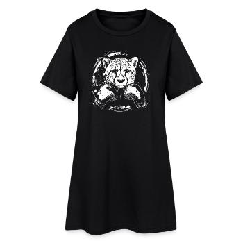Gepard Boxer Boxen MMA Leopard - Frauen T-Shirt-Kleid - Schwarz - Vorne