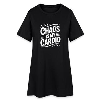 Le chaos, c’est mon cardio - Robe T-shirt Femme - noir - Devant