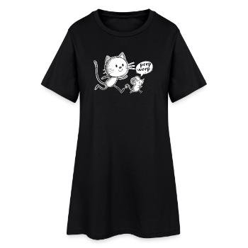 Chat et souris - Robe T-shirt Femme - noir - Devant