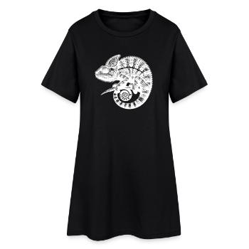 lézard tropical merveille lézard exotique - Robe T-shirt Femme - noir - Devant