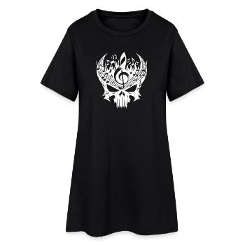 Quand la musique brûle au chant du crâne de moelle osseuse - Robe T-shirt Femme - noir - Devant