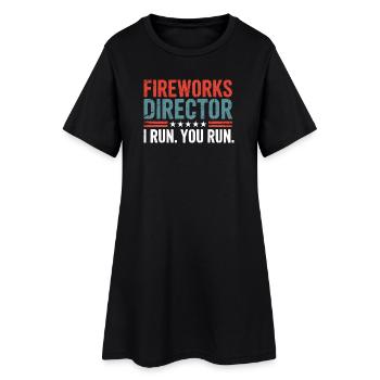 Funny Fireworks Director Jokes 4th Of July - Frauen T-Shirt-Kleid - Schwarz - Vorne