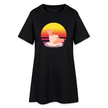Ceramic Passion Sunset - Women’s T-Shirt Dress - black - Front