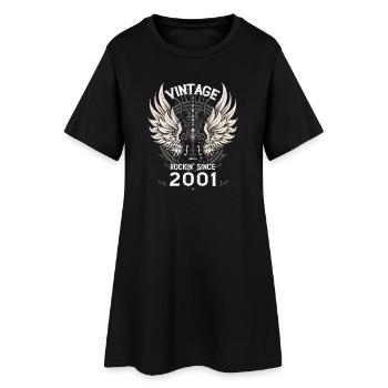 Vintage Rockin' Since 2001 – 24 ans de Loud - Robe T-shirt Femme - noir - Devant