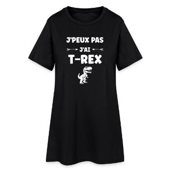 T-Rex-Humor: Ich kann keinen T-Rex haben - Frauen T-Shirt-Kleid - Schwarz - Vorne