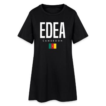 Edea Cameroun Camerounais - Robe T-shirt Femme - noir - Devant