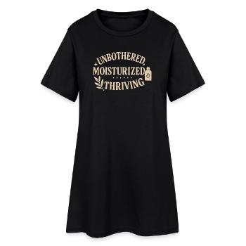 Conception florissante et hydratée sans dérangement - Robe T-shirt Femme - noir - Devant