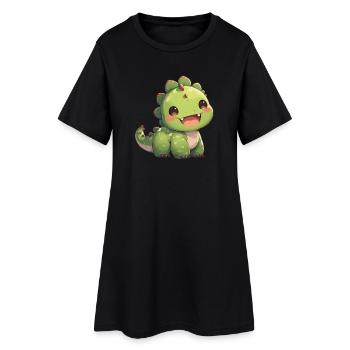 Dino Dinosaure Dinosaure - Robe T-shirt Femme - noir - Devant