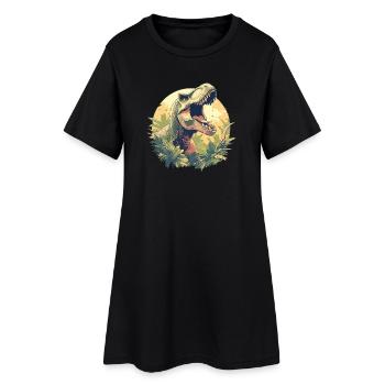 Dino Dinosaure Dinosaure - Robe T-shirt Femme - noir - Devant