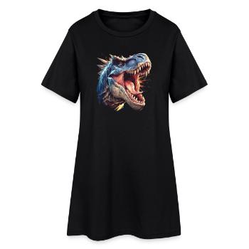Dino Dinosaure Dinosaure - Robe T-shirt Femme - noir - Devant