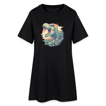 Dino Dinosaure Dinosaure - Robe T-shirt Femme - noir - Devant